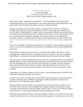 Purchasing-Power Bonds