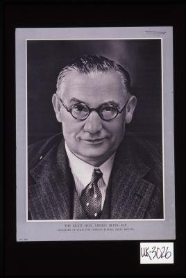 The Right Hon. Ernest Bevin, M.P., Secretary of State for Foreign Affairs, Great Britain