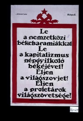 Le a nemzetkozi bekeharamiakkal