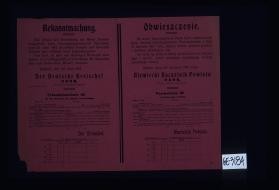 Bekanntmachung. ... betreffend Verkehr mit lebenden Gansen und Geflugel ... Kalisch, den 29, Juni 1917. Der Deutsche Kreischef Hahn, Geheimer Regierungsrat. Ogloszenie. ... Niemiecki Naczelnik Powiatowy Hahn, Tajny radca rejencyjny