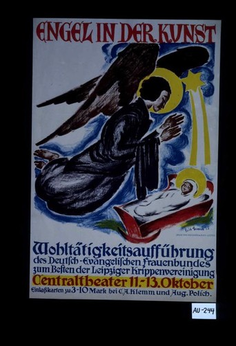 Engel in der Kunst. Wohltatigkeitsauffuhrung des Deutsch-Evangelischen Frauenbundes zum besten der Leipziger Krippenvereinigung