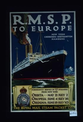 R.M.S.P. to Europe