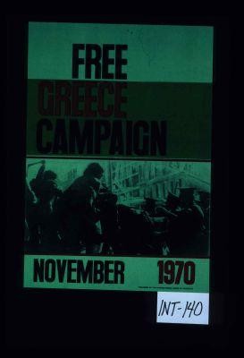 Free Greece campaign. November 1970