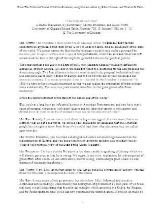 The State of the Union