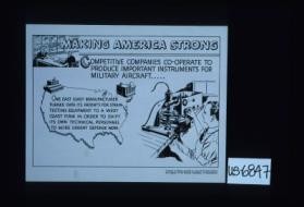 Making America strong. Competitive companies co-operate to produce important instruments for military aircraft