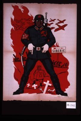 Poster depicting German soldier guarding Soviet border