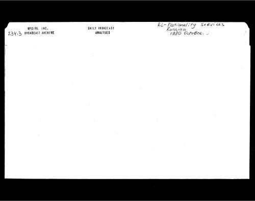 Radio Liberty Russian Service Daily Broadcast Analyses