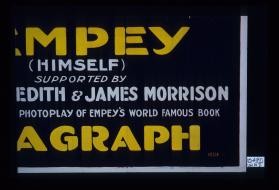 Albert E. Smith presents "Over the Top" with Sargt. Arthur Guy Empey (himself), supported by Lois Mered ith and James Morrison, a marvelous photoplay of Empey's world famous book. Vitagraph