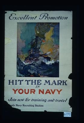 Excellent promotion. Hit the mark in your navy. Join now for training and travel