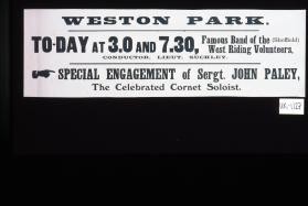 Weston Park ... Famous Band of the (Sheffield) West Riding Volunteers