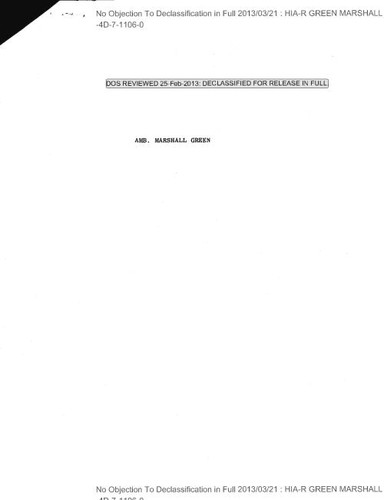 Department of State cables re. Special Refugee Advisory Panel and refugees