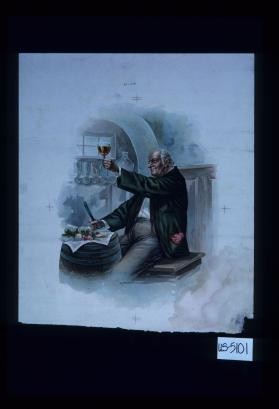 Poster depicting a man raising a glass of beer
