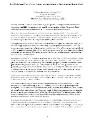 Inflation-Proofing the Income Tax