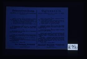 Bekanntmachung betreffend die Zundholznachversteuerung ... Kalisch, den 7. August 1916 ... Ogloszenie ... Niemiecki Naczelnik Powiatowy, Hahn, Tajny radca rejencyjny