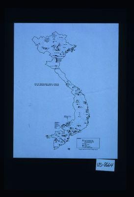 Map of reeducation camps and prisons in the Socialist Republic of Vietnam