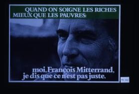 Quand on soigne les riches mieux que les pauvres: moi, Francois Mitterrand, je dis que ce n'est pas juste