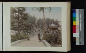 Photograph of monk at Kurodani Graves in Kyoto