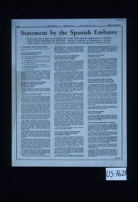 Statement by the Spanish Embassy