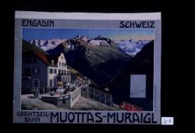 Engadin. Schweiz. Drahtseil-Bahn. Muottas-Muraigl