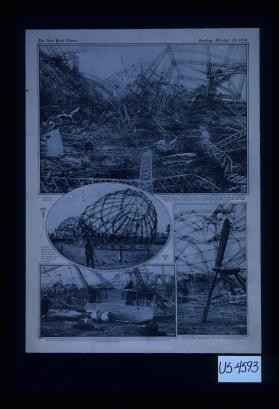 Ruins of one of the two zeppelins brought down in the little village of Mangold, Essex County ... when a fleet of twelve zeppelins raided London