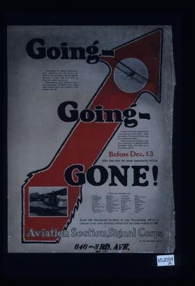 Going - going - gone! Thousands of skilled mechanics have enlisted in the Air Service