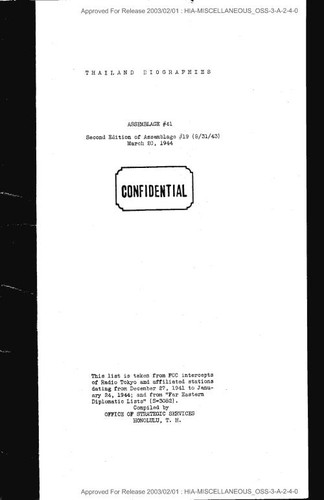 Thailand biographies, assemblage number 41