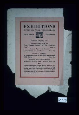 Exhibitions in the New York Public Library