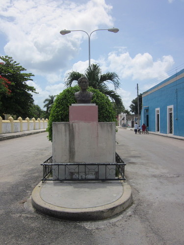 Kinchil Felipa Poot Statue, from Distance