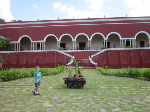 August Kachaluba in front of Hacienda Temozon