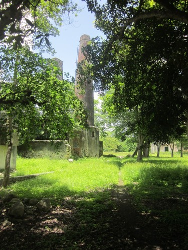 San Juan Koop smoke stack and hacienda grounds