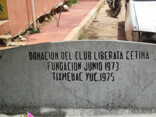 Tixmehuac Bench donated by Club Liberata Cetina