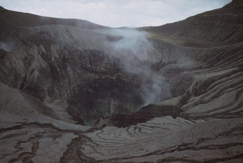 Crater of V[olcano] Irazu, 23 C.R. Temp was about 40 degrees F. Elev. 3479 VIII-1-52 c. 0930