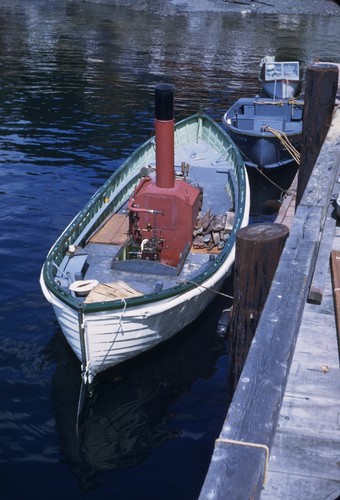 Thomas G. Thompson, Jr.'s steamboat at Friday Harbor laboratory dock