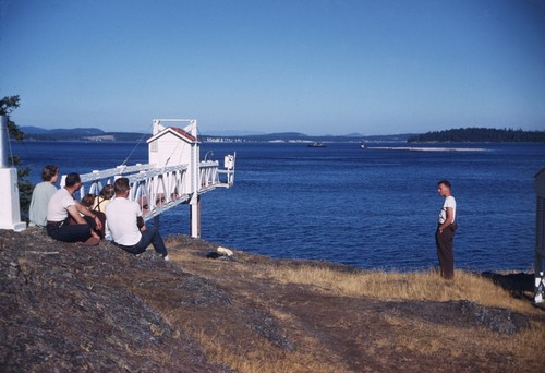 [Friday Harbor] Cantilever Pier and Turn Island - Note Slicks VII-12-50 1700 PST