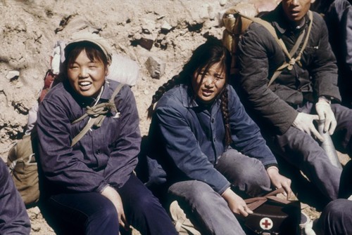 Students Hiking to the Great Wall