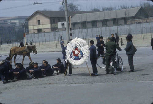 A School Class with a Wreath