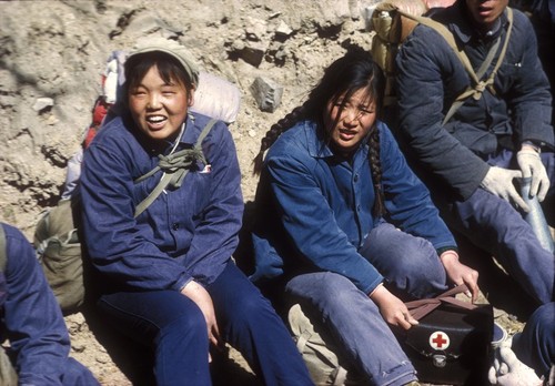 Students Hiking to the Great Wall