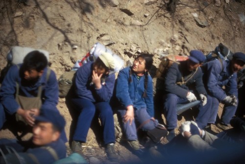 Students Hiking to the Great Wall