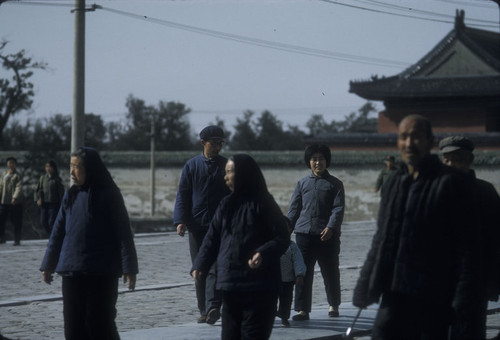 Sidewalk Scene in Beijing