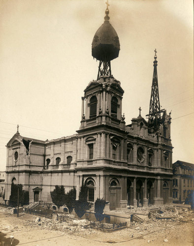 St. Dominic's Church, San Francisco Earthquake and Fire, 1906 [photograph]