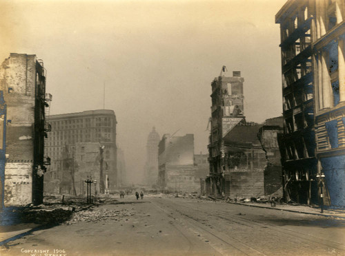 Market Street in ruins, San Francisco Earthquake and Fire, 1906 [photograph]