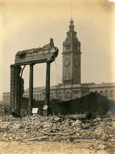 Ferry Building, San Francisco Earthquake and Fire, 1906 [photograph]