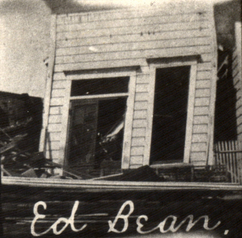 Ed Bean's butcher shop in Tomales, following the earthquake of April 18, 1906, Marin County, California [photograph]