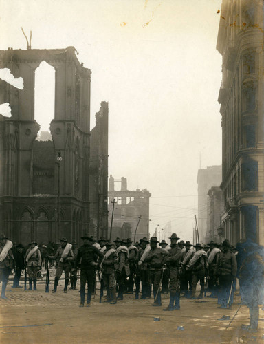 Masonic Temple and Montgomery Street, San Francisco Earthquake and Fire, 1906 [photograph]