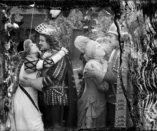 Beatriz Michelena, as Marguerite, with unidentified actors, in the California Motion Picture Corporation production of Faust, San Rafael, 1916 [photograph]