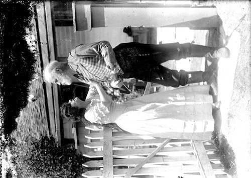 Beatriz Michelena and Matt Snyder in the California Motion Picture Corporation production of Salomy Jane, Lagunitas, 1914 [photograph]