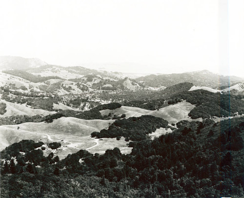 View from Fairfax, with San Anselmo in the distance, Marin County, California, circa 1945 [photograph]