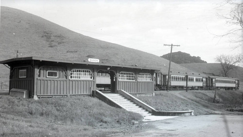 Northwestern Pacific Railroad, Manor depot, Fairfax, Marin County, circa 1935 [photograph]