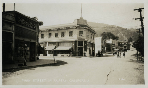 Main Street (now Broadway) Fairfax, Marin County, California, circa 1930 [photograph]