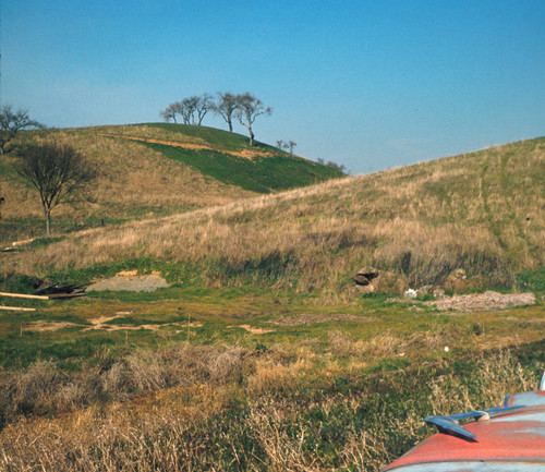 Hall of Justice site before excavation of the Marin County Civic Center, designed by Frank Lloyd Wright, San Rafael, California, circa 1966 [photograph]